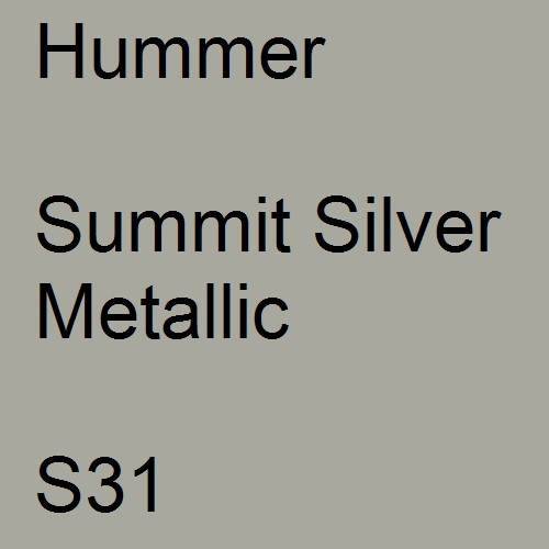 Hummer, Summit Silver Metallic, S31.